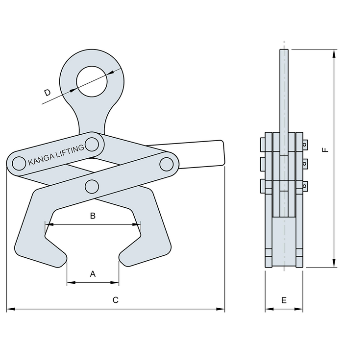 Rail Tong Lifting Clamp - YT