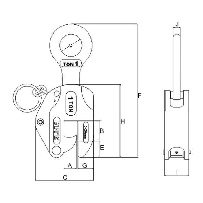 Horizontal Plate Clamp - SV - ABLE