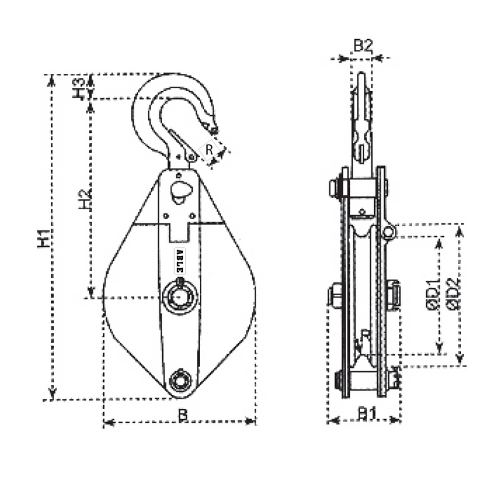 Snatch Pulley Block HPB - ABLE